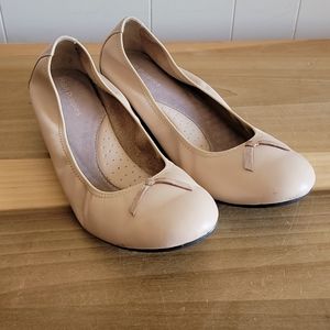 Hush Puppies Blush Pink Leather Wedge Shoes Size 11